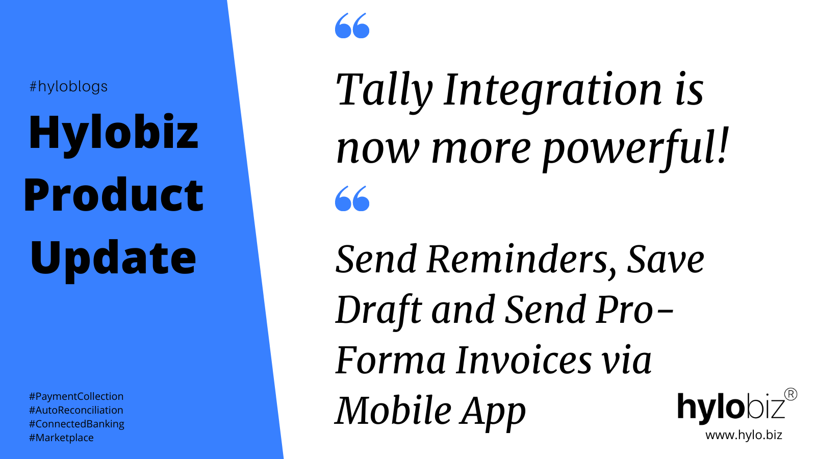 Hylobiz Tally Integration and Hylobiz Mobile App