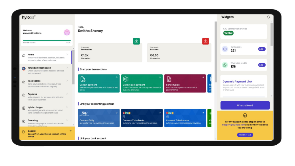 ipad dashboard new mainscreen How has fintech improved the business lending system?